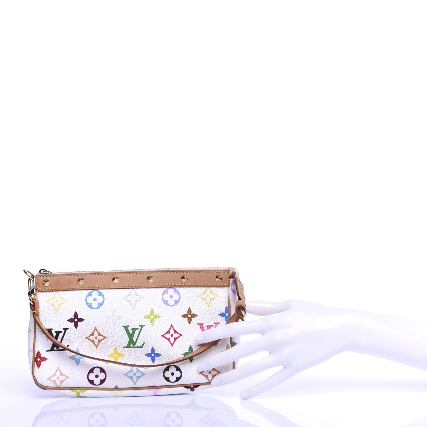 Louis Vuitton Monogram Multicolor Pochette Accessories White 2 of 10