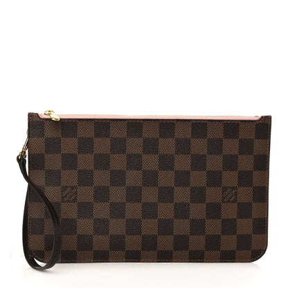 Louis Vuitton Damier Ebene Neverfull MM GM Pochette Rose Ballerine 1 of 6