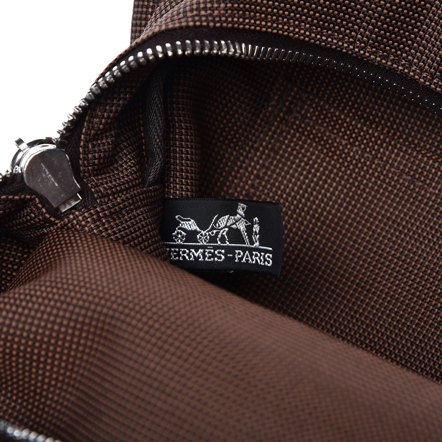 Hermes Canvas Herline MM Tote Brown 6 of 7