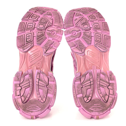 Balenciaga Mesh Rubber Distressed Womens Runner Sneakers 40 Pink 6 of 8