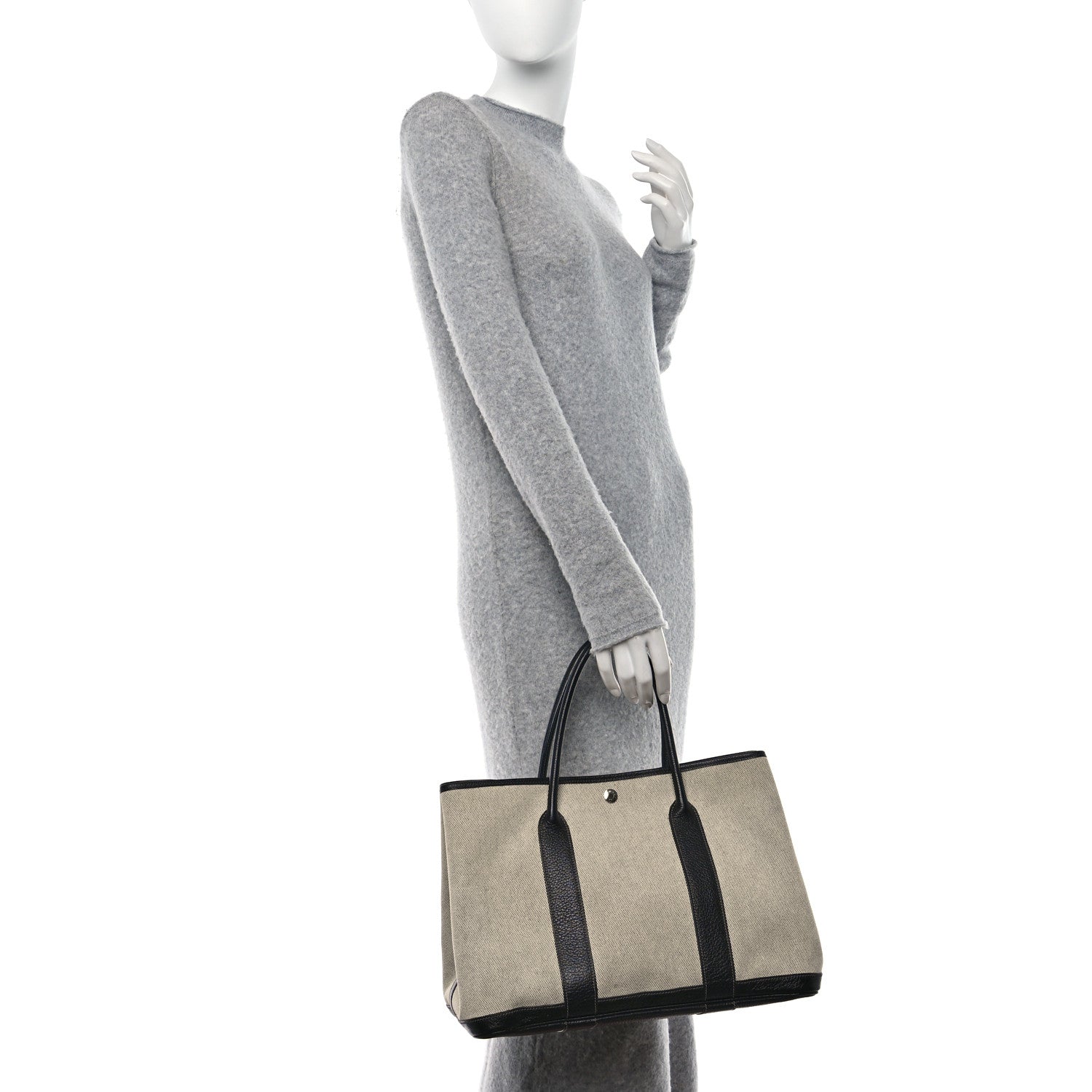 Hermes Toile Buffle Skipper Garden Party 36 MM Tote Black 2 of 9