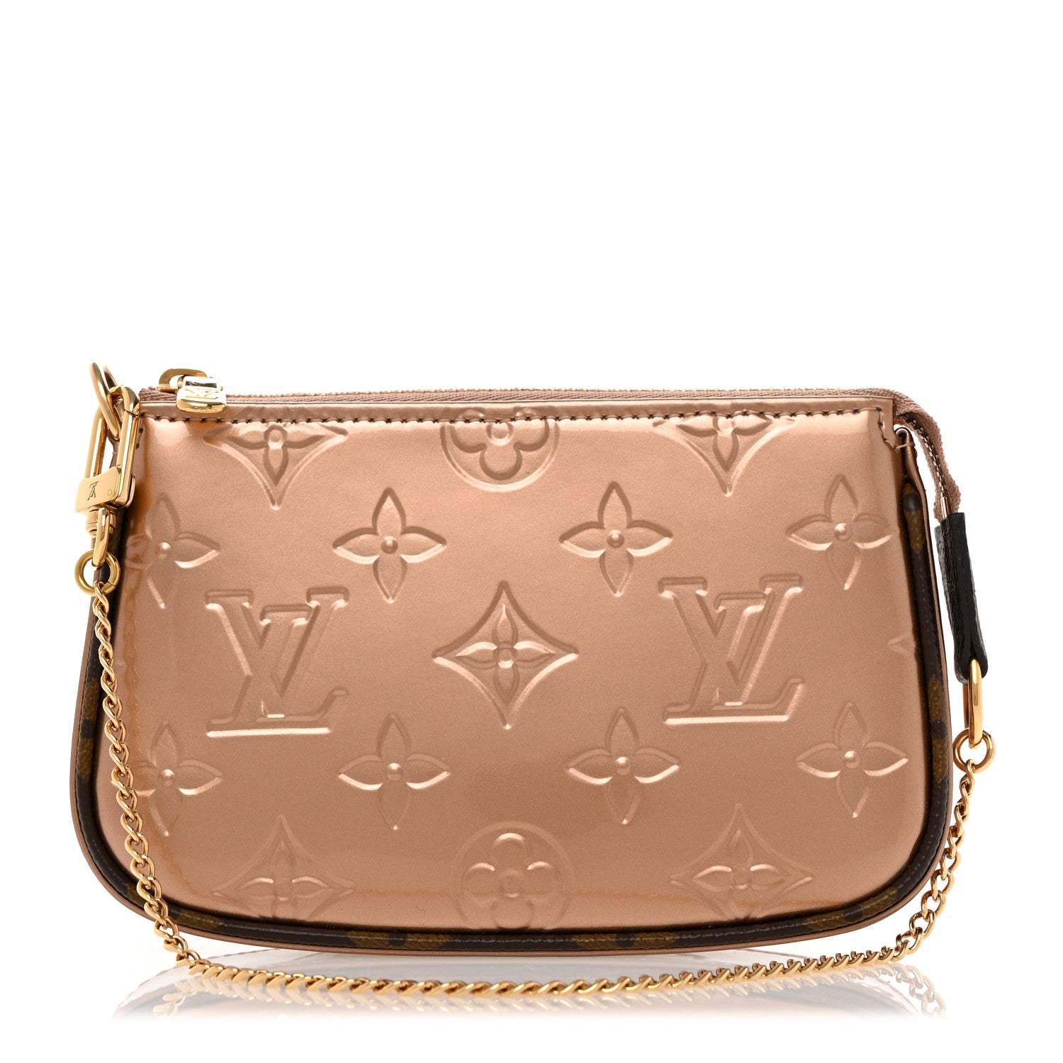 Louis Vuitton Metallic Vernis Mini Pochette Accessories Rose Gold 1 of 7