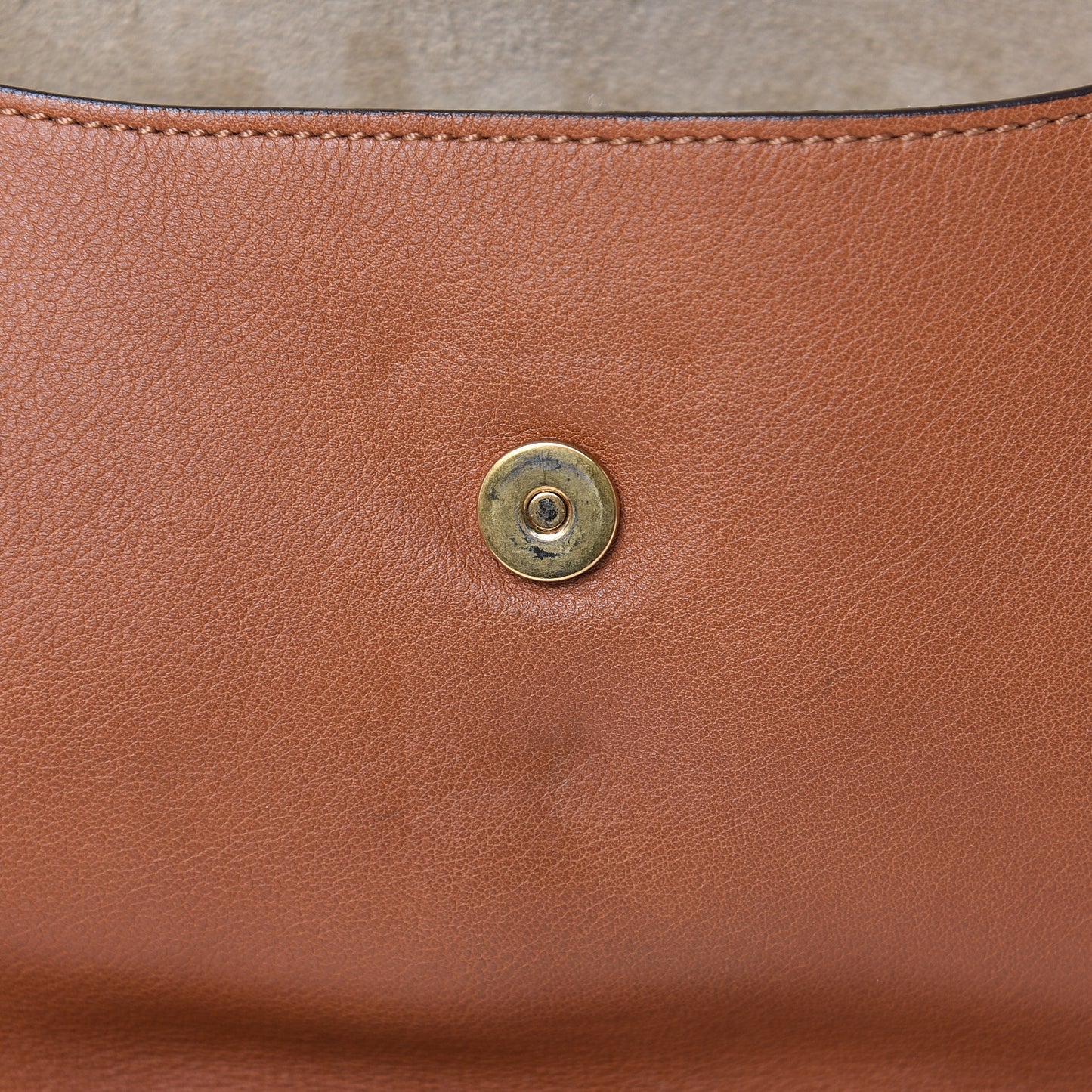 Smooth Calfskin Kurtis Shoulder Bag Caramel