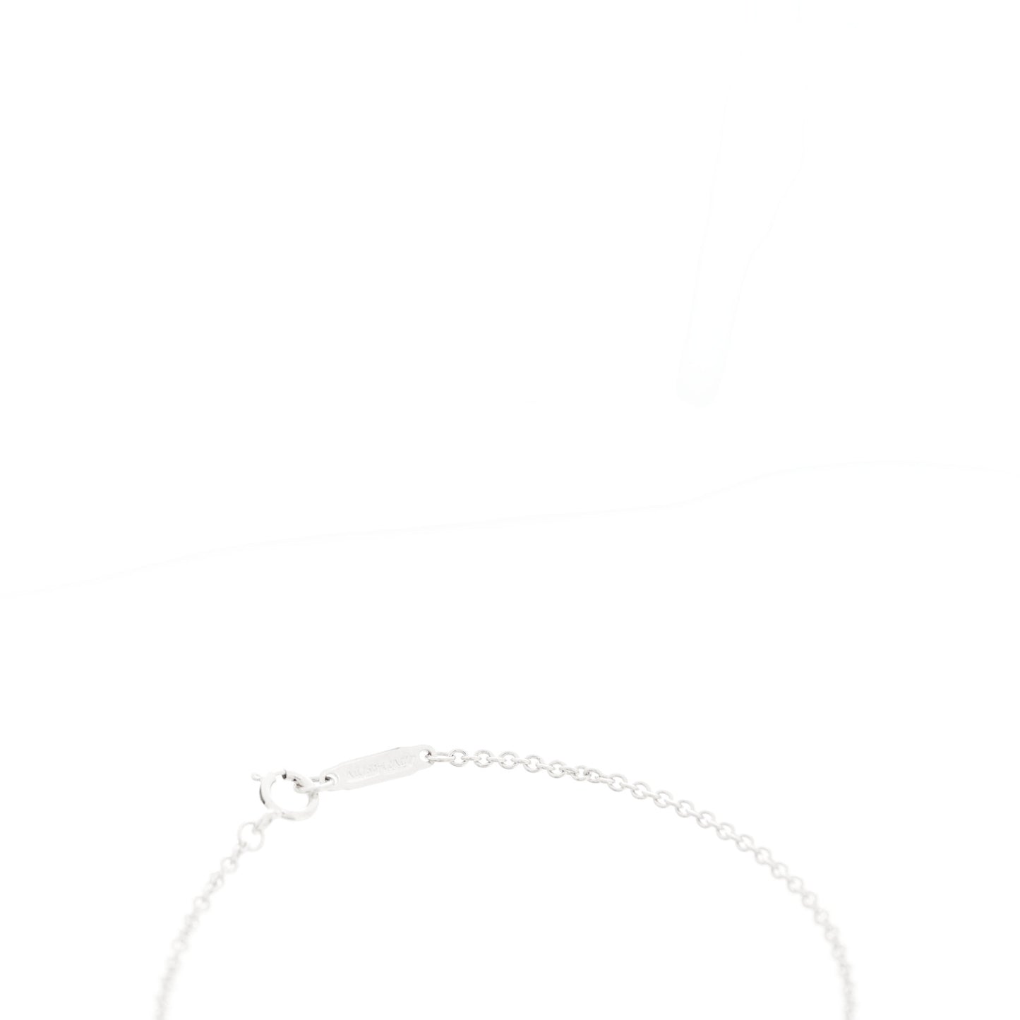 18K White Gold Diamond Tag Chain Bracelet