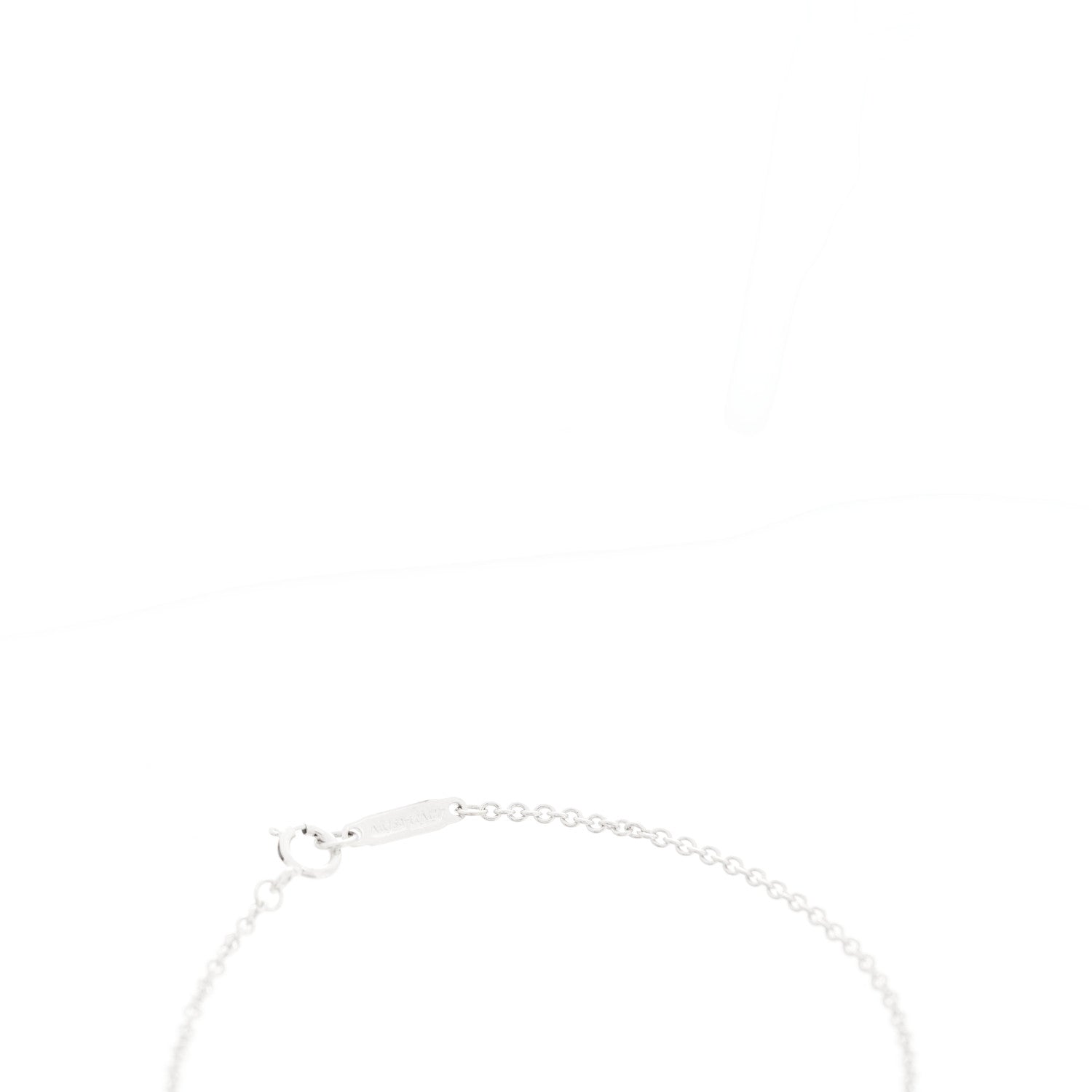 Tiffany 18K White Gold Diamond Tag Chain Bracelet 4 of 5