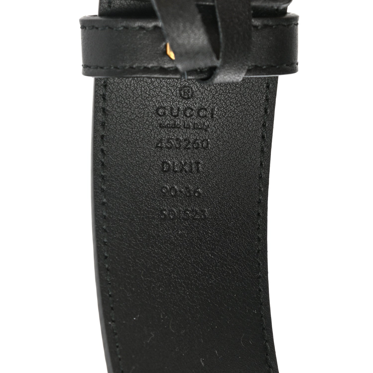 Gucci Moon Calfskin Pearl Double G 40mm Belt 90 36 Black Cream 3 of 5
