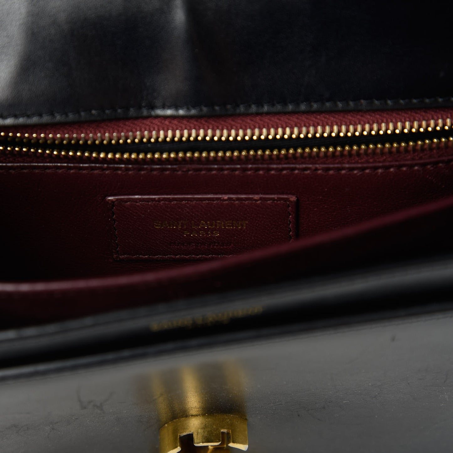 Smooth Calfskin Monogram Cassandra Clasp Bag Black