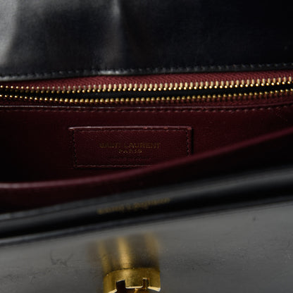 Saint Laurent Smooth Calfskin Monogram Cassandra Clasp Bag Black 8 of 10