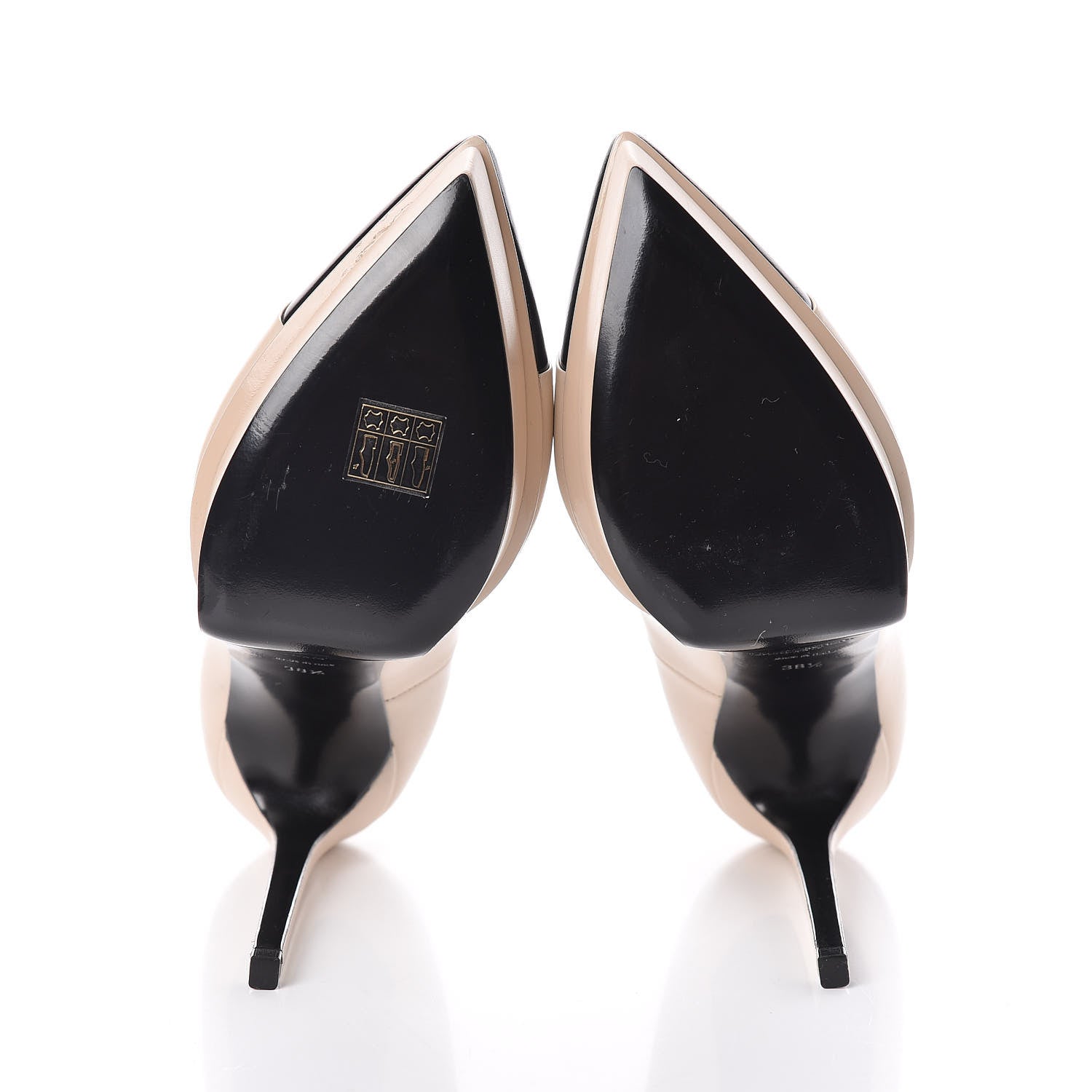 Saint Laurent Calfskin Cap Toe Janis 105 Platform Pumps 38.5 Powder 5 of 7