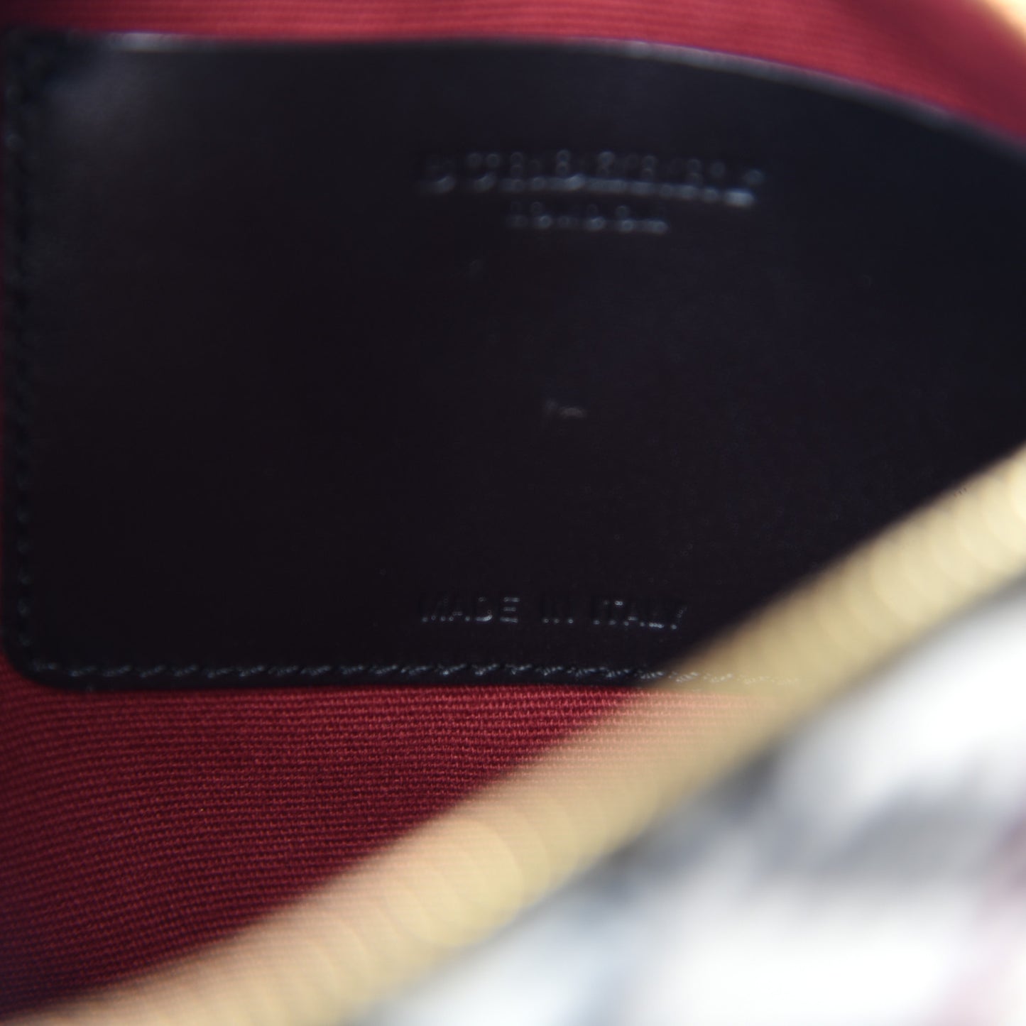 Wool Check Pochette Beige