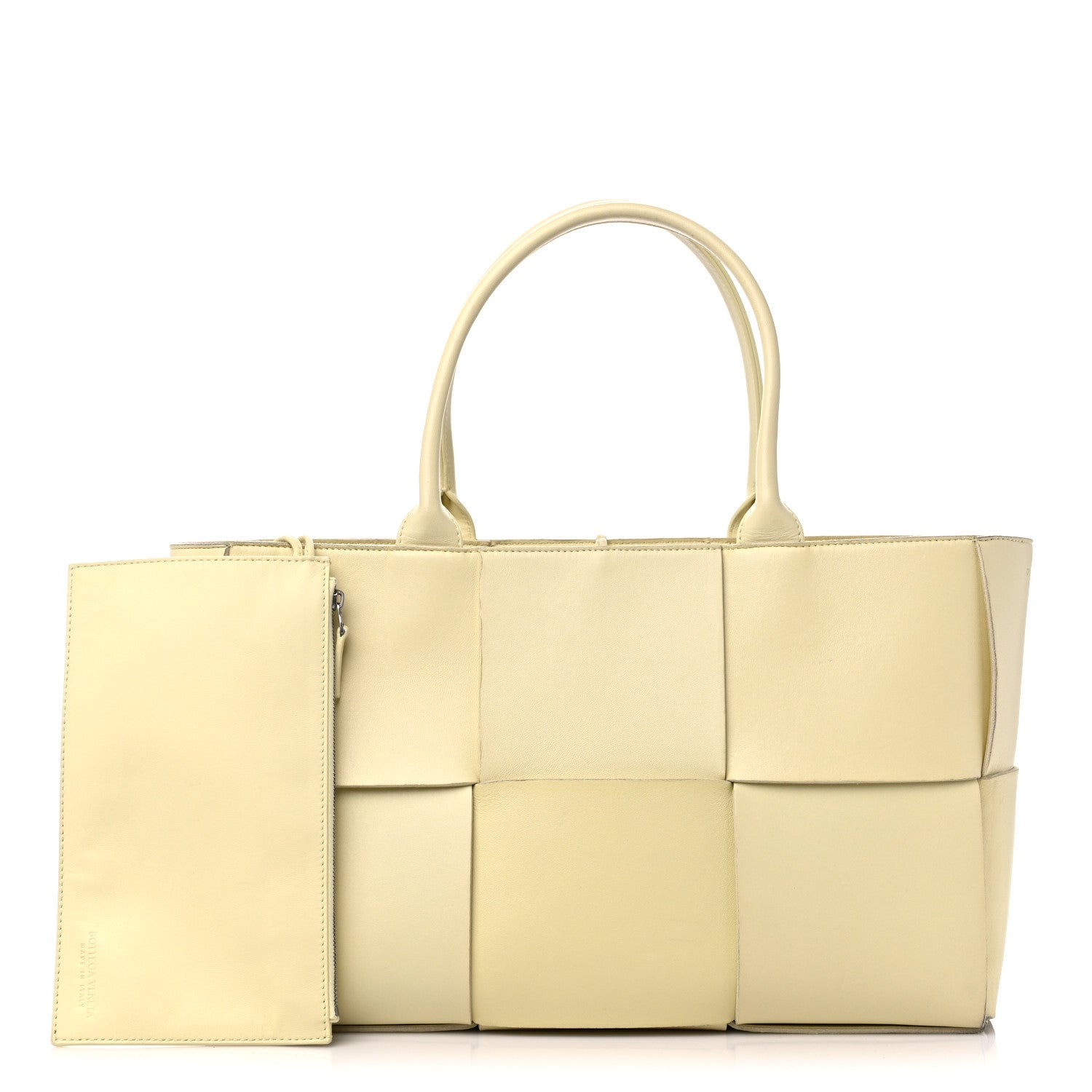 Bottega Veneta Calfskin Maxi Intreccio Medium Arco Tote Sherbert 1 of 17