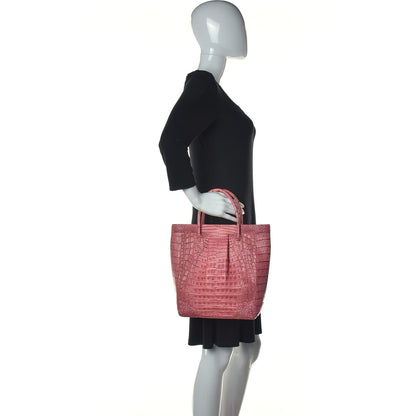 Nancy Gonzalez Crocodile Satchel Light Coral 2 of 12