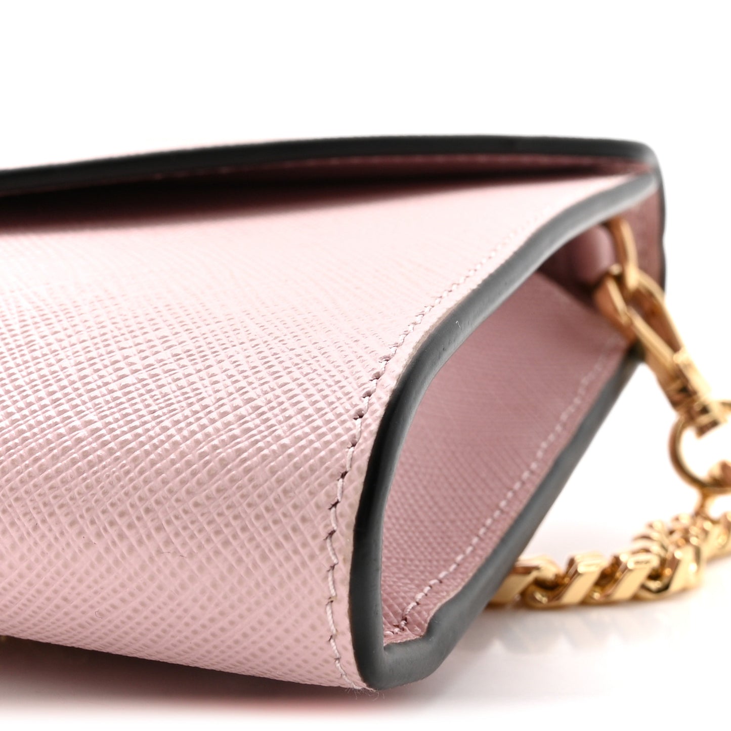 Saffiano Metal Envelope Clutch Pink
