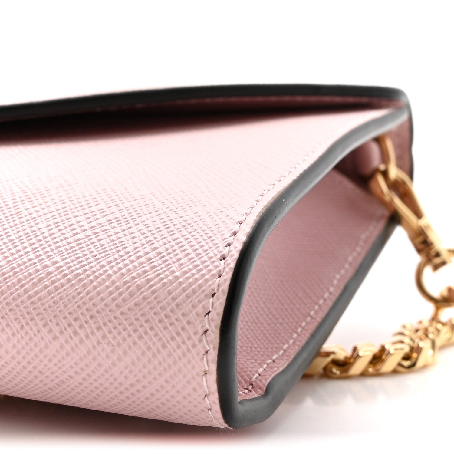 Prada Saffiano Metal Envelope Clutch Pink 9 of 10