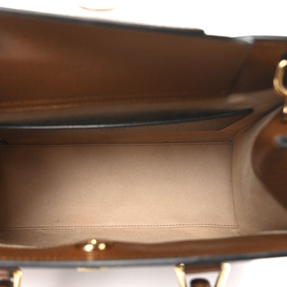 Gucci Textured Dollar Calfskin Web Small Diana Tote Bag Cuir Black 5 of 10