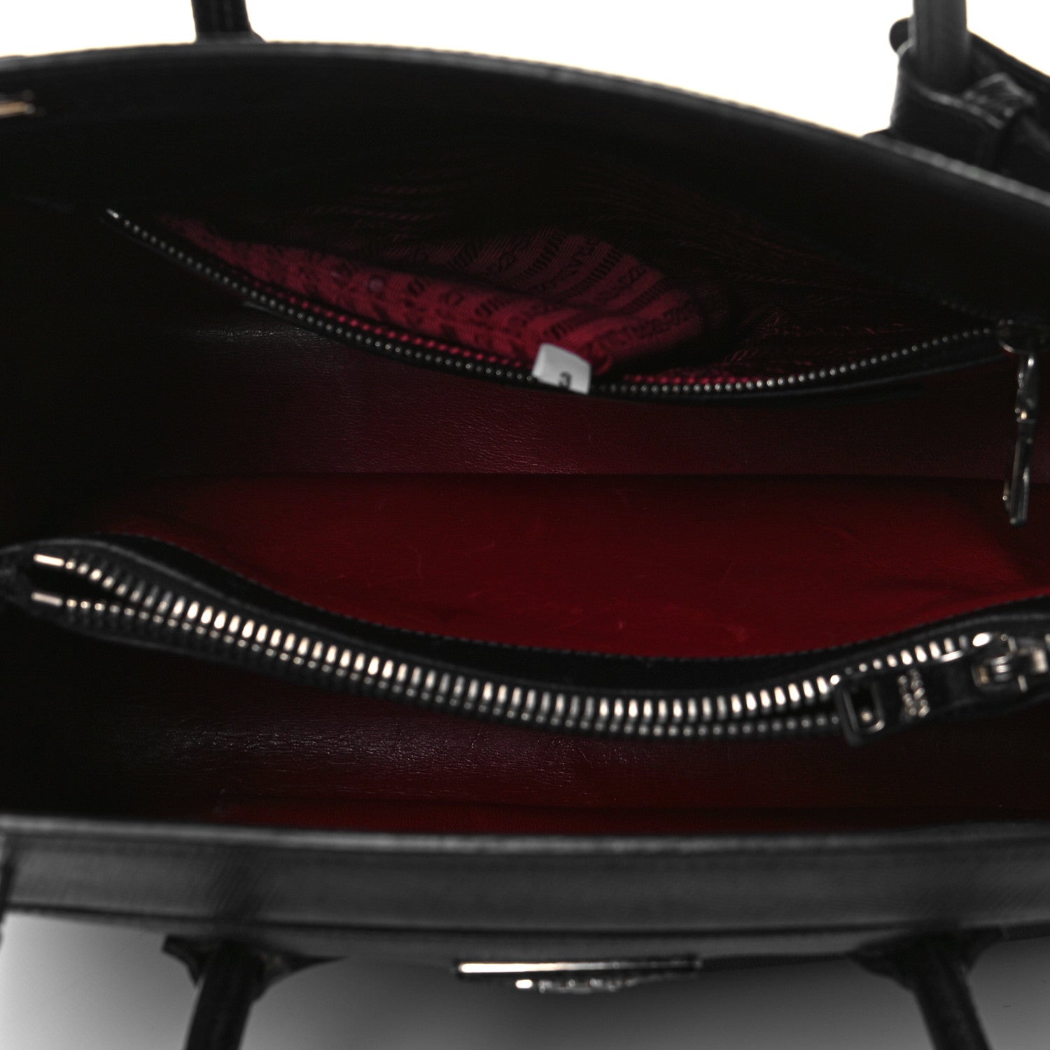 Prada Saffiano Cuir Twin Tote Black 4 of 14