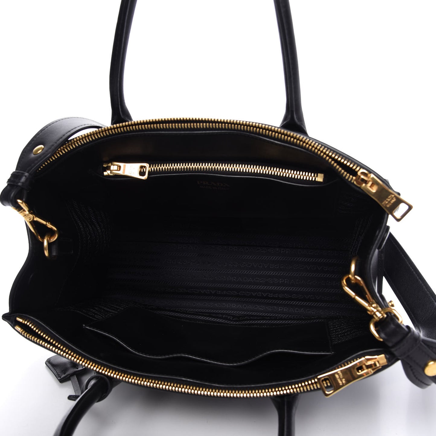 Saffiano City Calfskin Medium Esplanade Tote Black