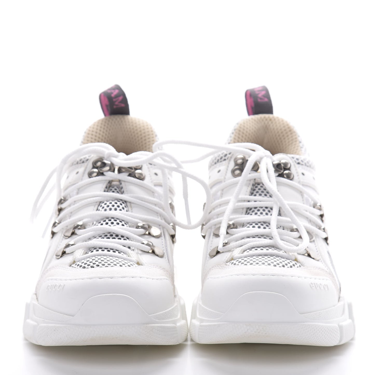 X SEGA Mesh Calfskin Suede Womens Flashtrek Sneakers 35 Great White