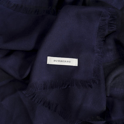 Burberry Modal Wool Giant Check Square Scarf Purple 3 of 3