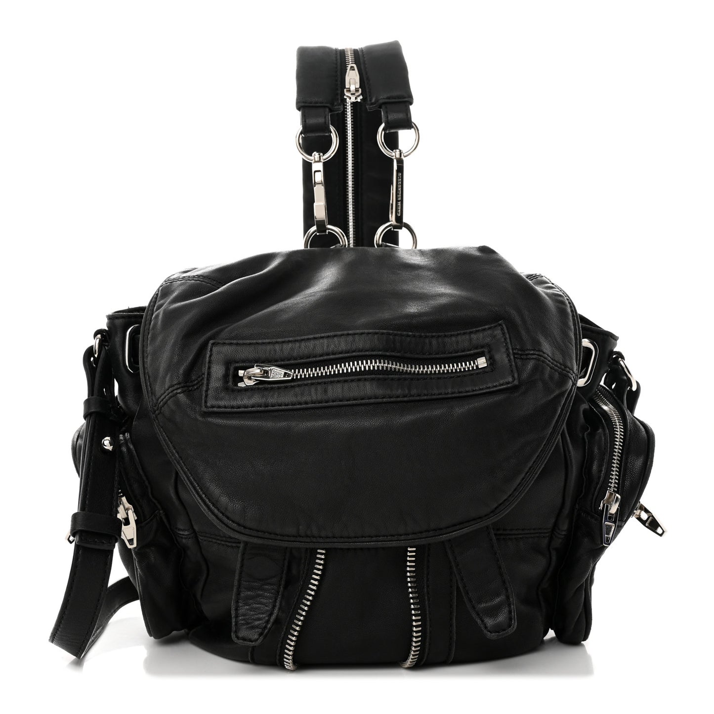 Lambskin Marti Backpack Bag Washed Black Rhodium Hardware