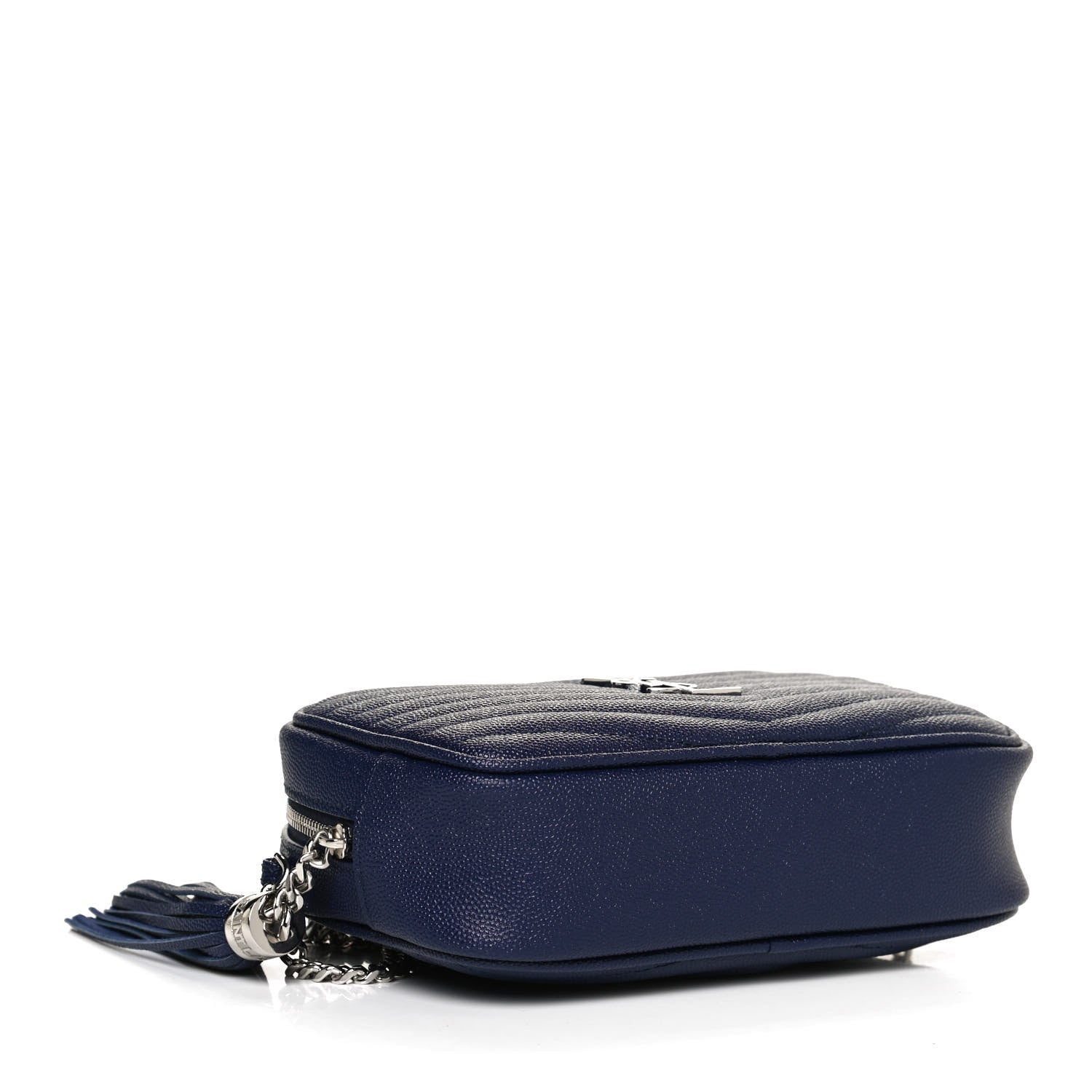 Saint Laurent Grain De Poudre Matelasse Monogram Mini Lou Camera Bag Denim 4 of 10