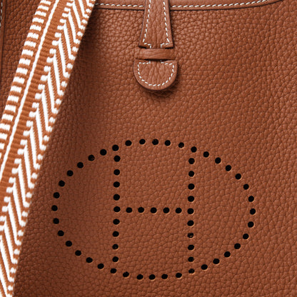Hermes Taurillon Clemence Amazone Evelyne TPM Gold 10 of 11