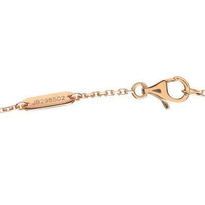 Van Cleef & Arpels 18K Rose Gold Diamond Mother of Pearl Vintage Alhambra Pendant Necklace 5 of 7