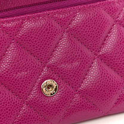 Chanel Caviar Quilted Flap Card Holder Wallet Purple 9 of 10