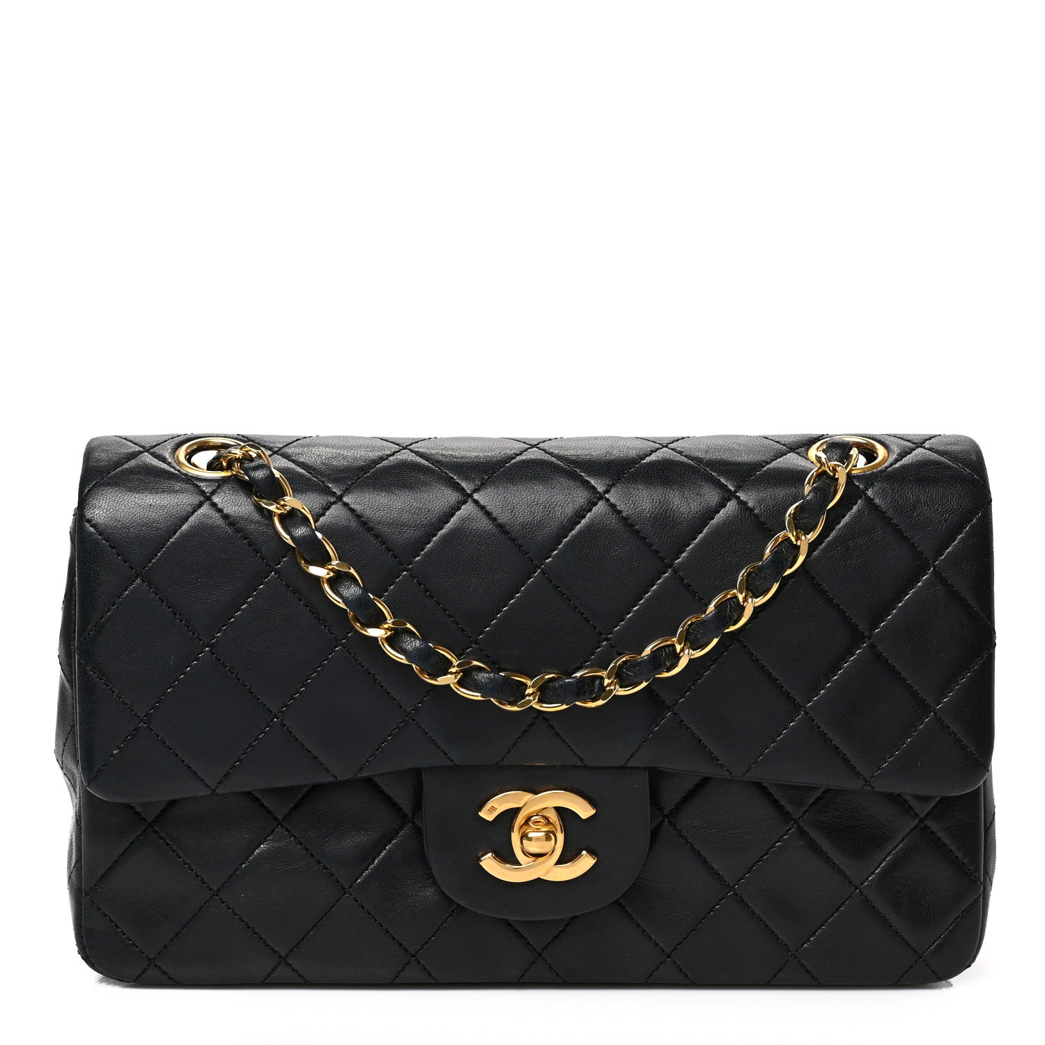 Chanel Lambskin Quilted Small Double Flap Black 1 of 8