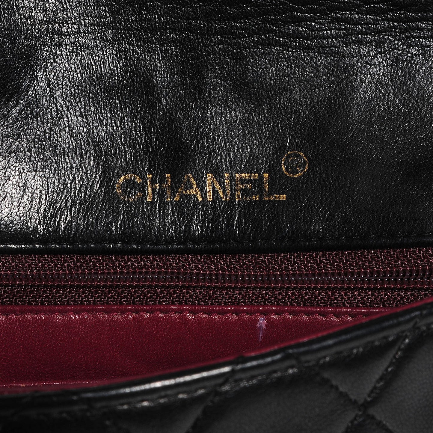 Lambskin Quilted Mini Square Flap Black