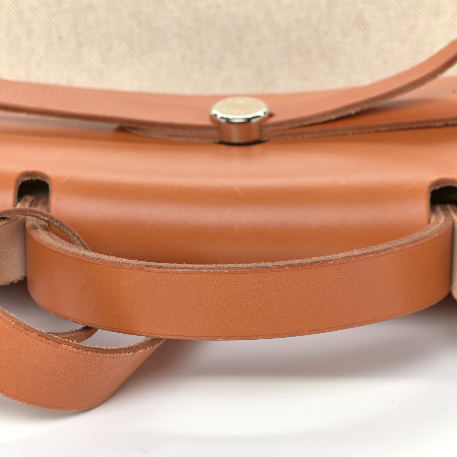 Hermes Toile Vache Calfskin Herbag 36 MM Natural 12 of 17