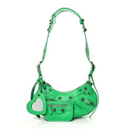 Balenciaga Agneau Arena Le Cagole Shoulder Bag XS Vivid Green 1 of 9