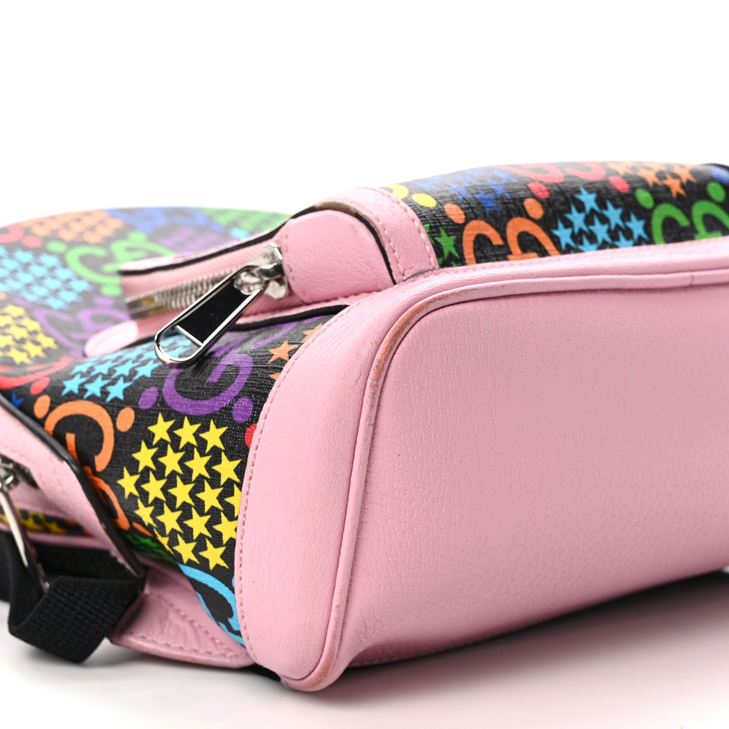GG Supreme Monogram Psychedelic Small Day Backpack Black Multicolor Sugar Pink