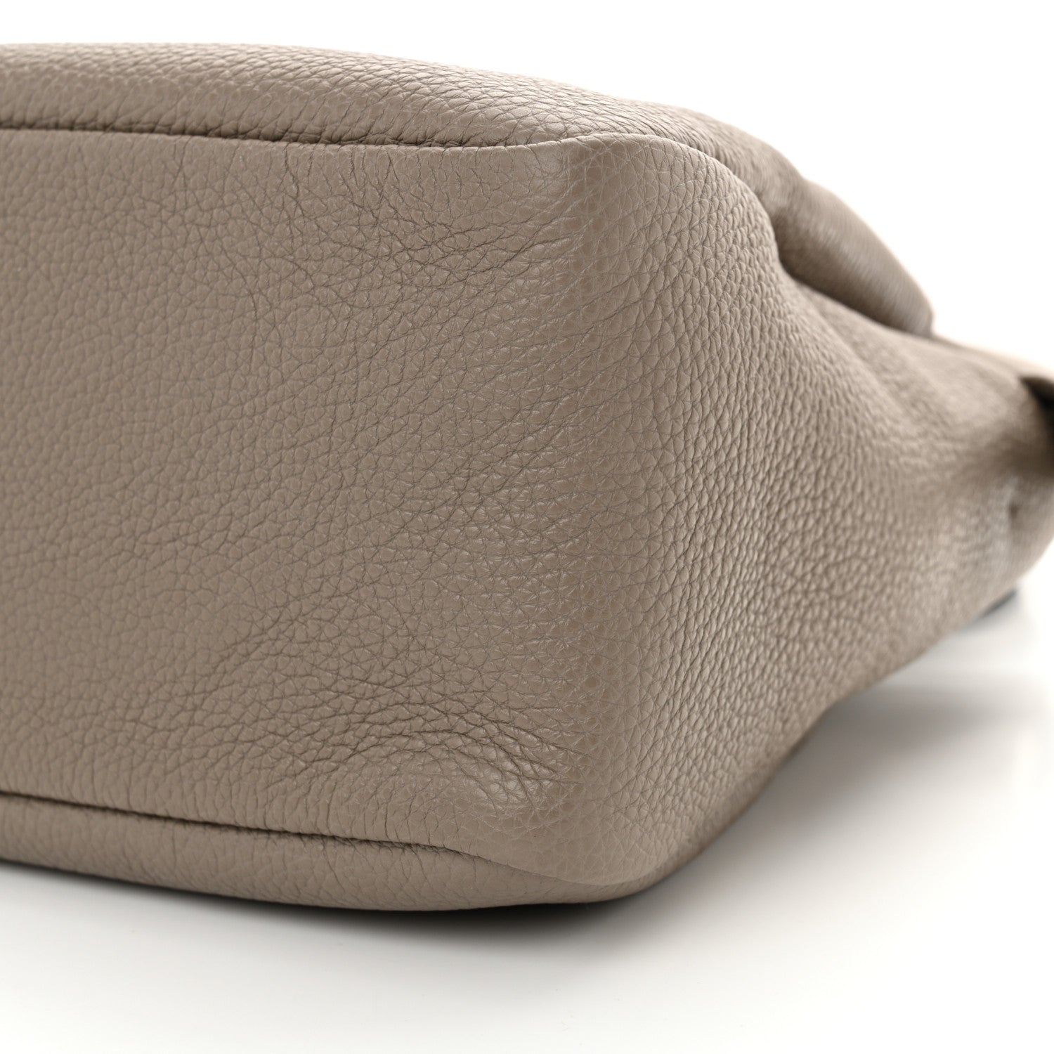 Prada Vitello Daino Soft Medium Zippered Top Handle Bag Argilla 9 of 10