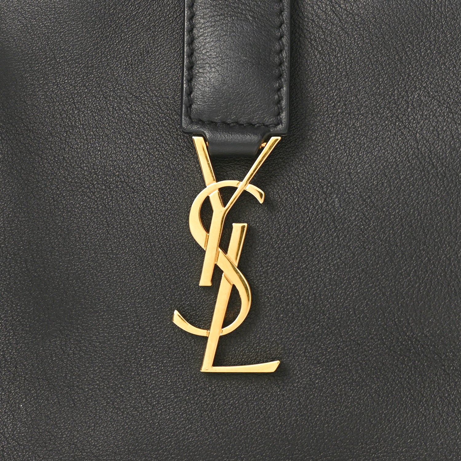 Saint Laurent Calfskin Monogram Toy Cabas Black 9 of 10