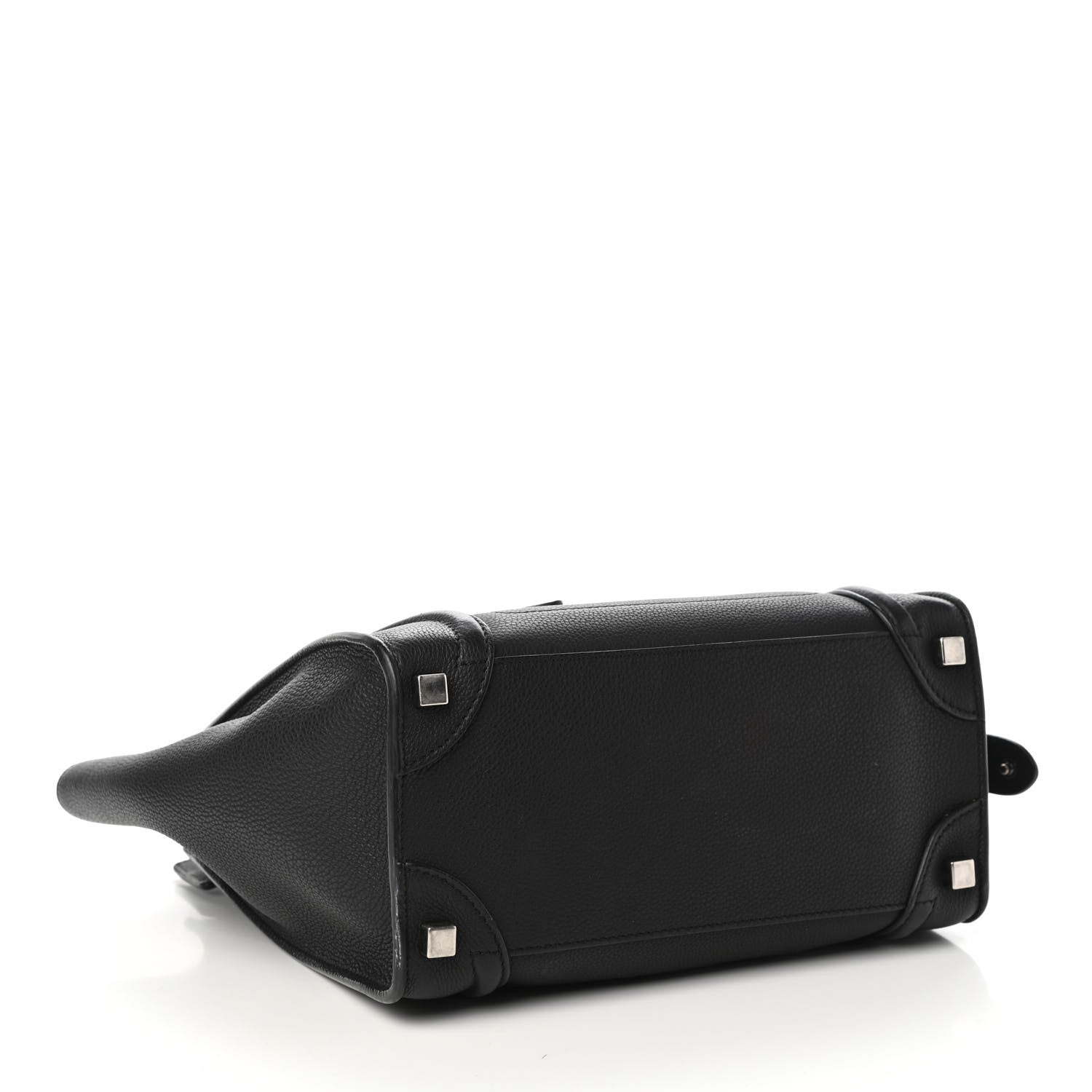Celine Drummed Calfskin Micro Luggage Black 4 of 9