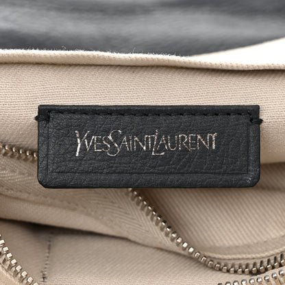 Saint Laurent Calfskin Canvas Large Muse Two Grey 6 of 12