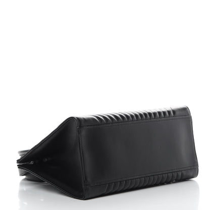 Prada Soft Calfskin Impunture Diagramme Tote Black 4 of 12
