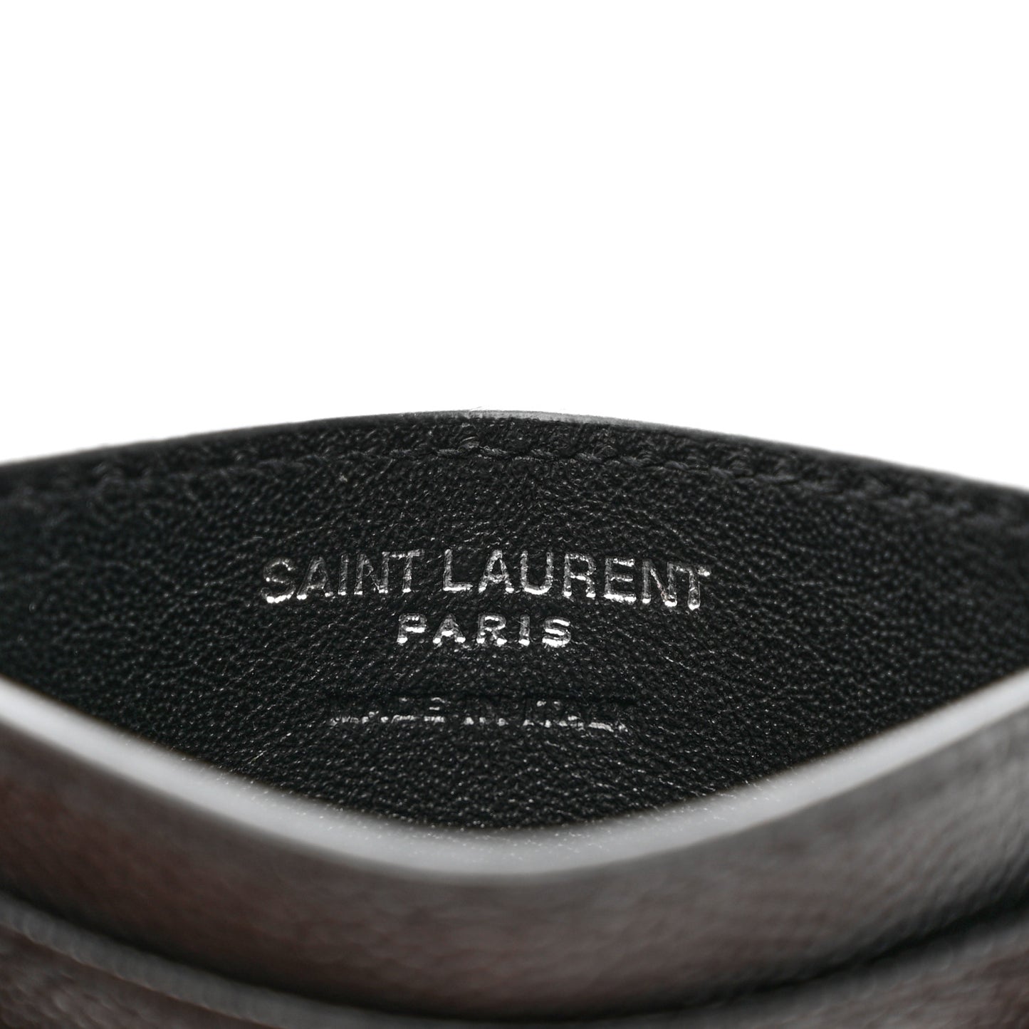 Grain De Poudre Matelasse Chevron Monogram Credit Card Case Black