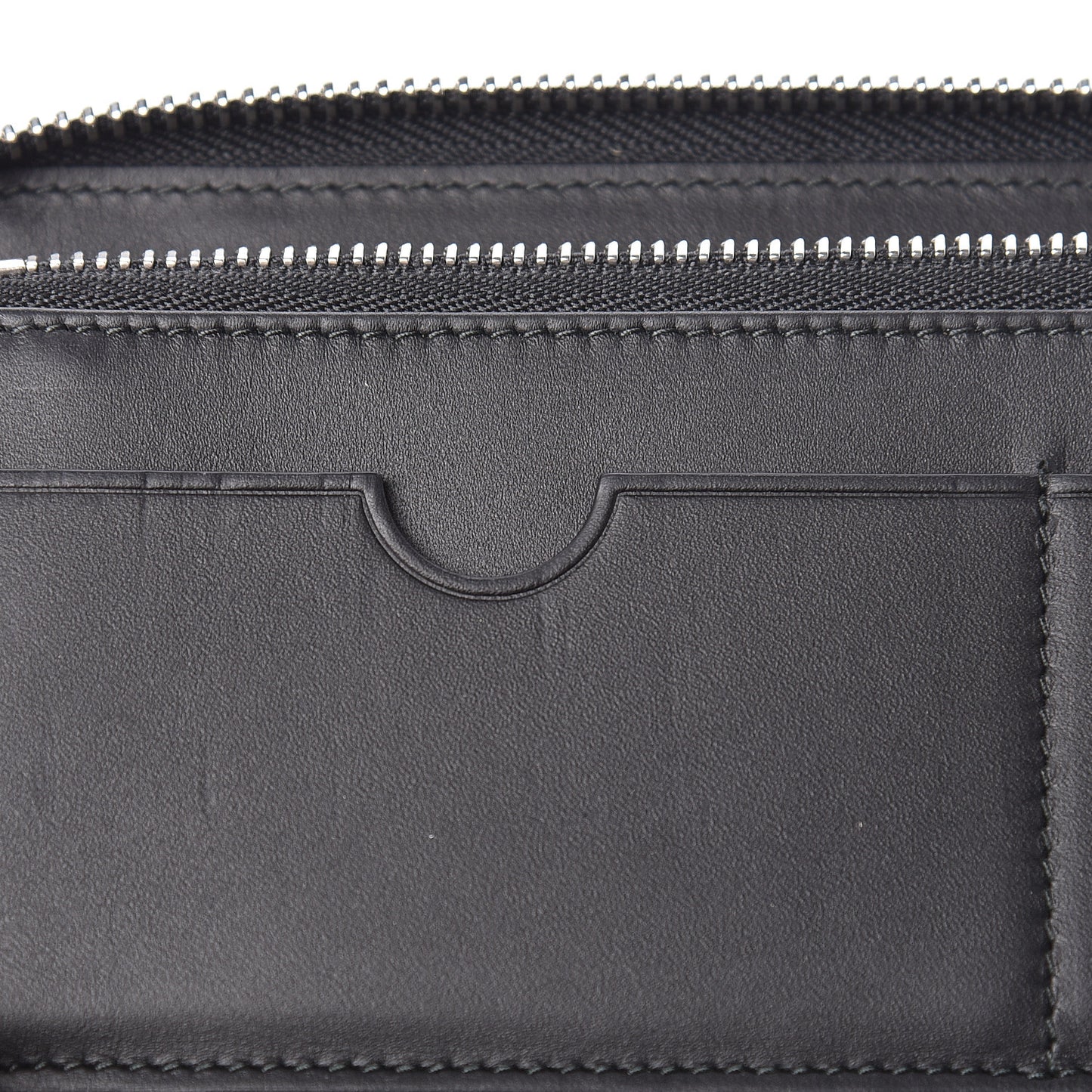 Calfskin Puzzle Open Wallet Black
