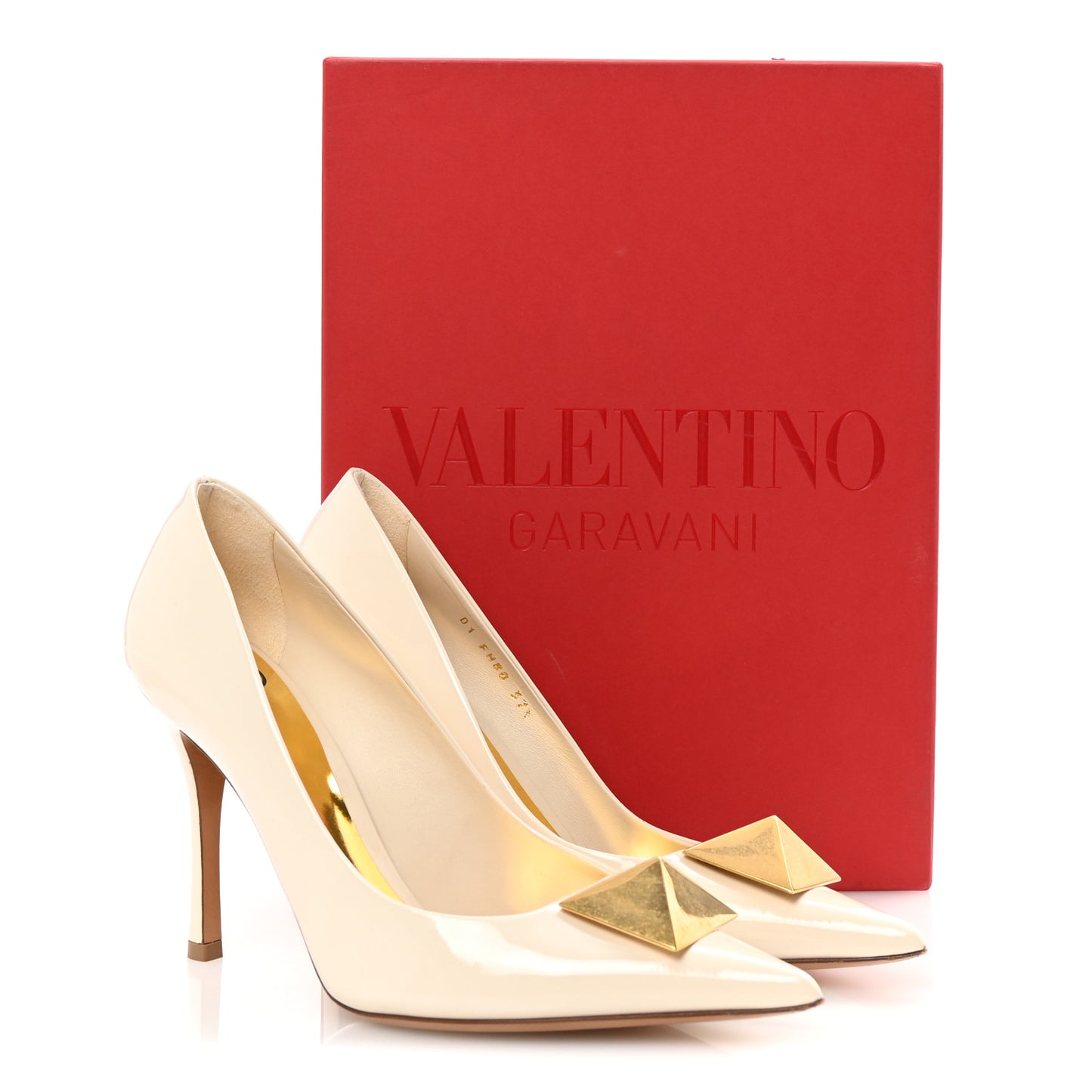 Patent Tonal One Stud 100mm Pumps 37.5 White