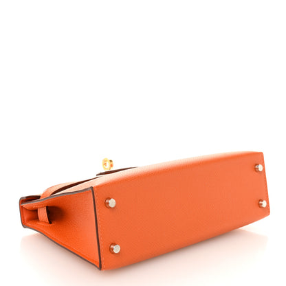 Hermes Epsom Mini Kelly Sellier 20 Orange 4 of 13