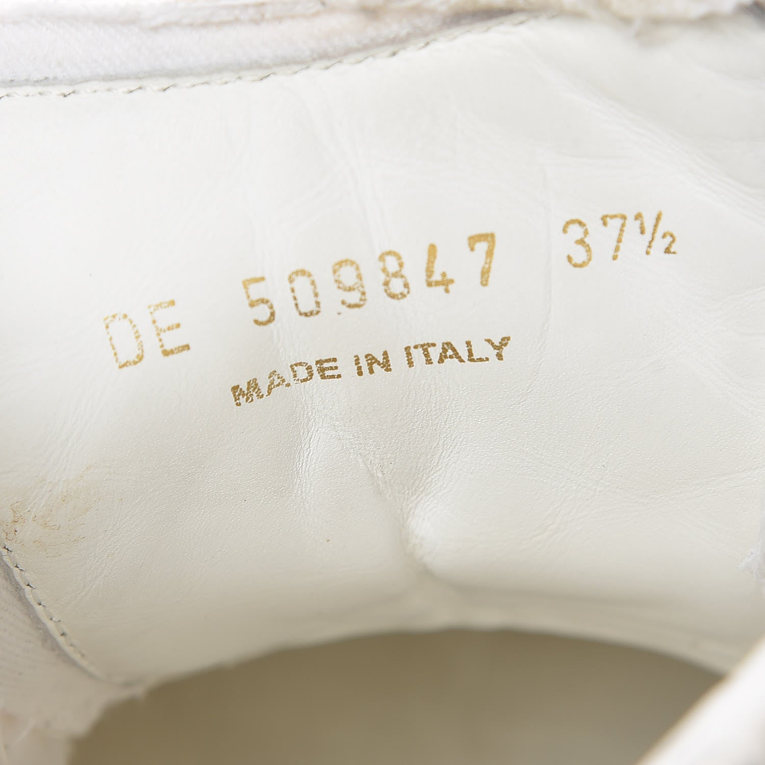 Saint Laurent Distressed Canvas Womens Classic Court High Top Sneakers 37.5 Milk Panna 11 of 12