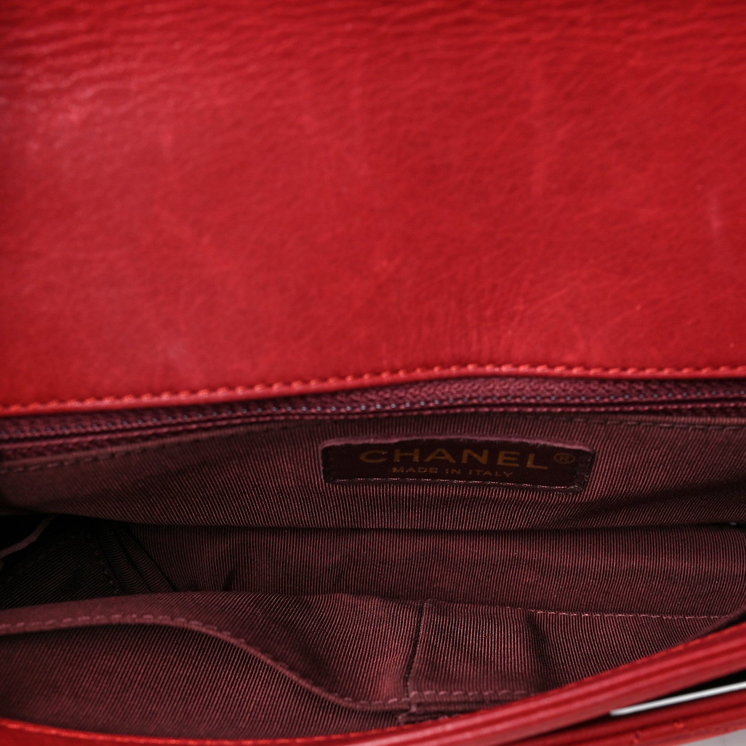 Chanel Iridescent Calfskin Medium Happy Stitch Flap Red 5 of 8