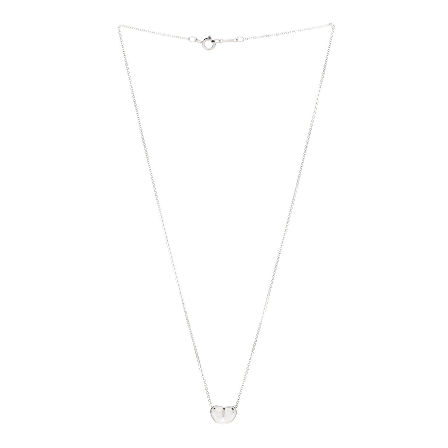 Sterling Silver 11mm Elsa Peretti Bean Pendant Necklace