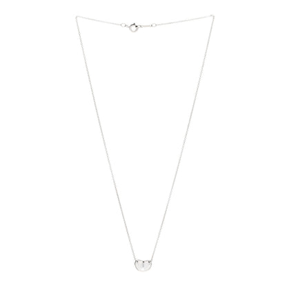 Tiffany Sterling Silver 11mm Elsa Peretti Bean Pendant Necklace 3 of 5