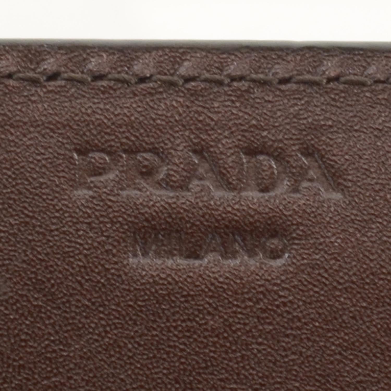 Prada Jacquard Logo Wallet Brown 8 of 9