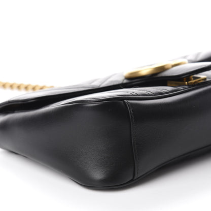 Gucci Calfskin Matelasse Small GG Marmont Shoulder Bag Black 5 of 10