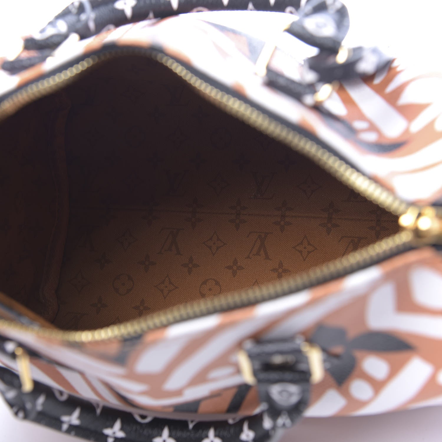 Louis Vuitton Monogram Giant Crafty Speedy Bandouliere 25 Creme Caramel 5 of 9