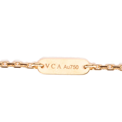 Van Cleef & Arpels 18K Yellow Gold Turquoise Vintage Alhambra Pendant Necklace 3 of 5